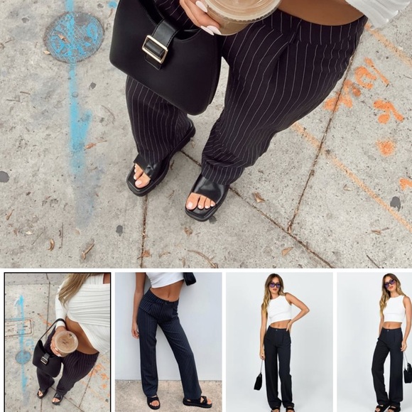 Princess Polly Navy Titus Pants 
